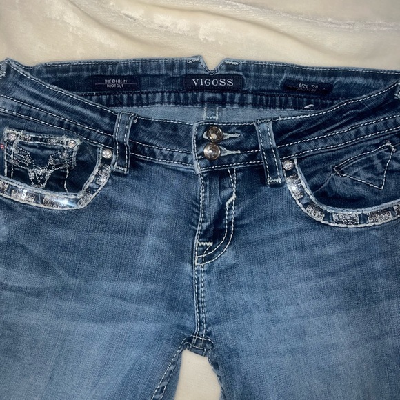 Vigoss Women’s Bling Jeans Sz 7/8 - Picture 2 of 4